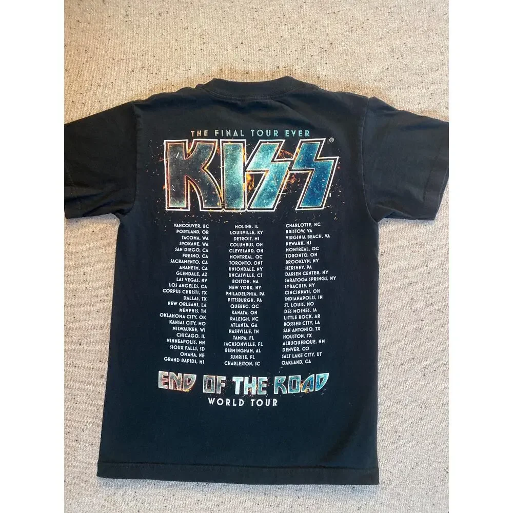 Kiss End of the Road World Tour Tshirt Mens Small Black 2019 - Picture 6 of 8